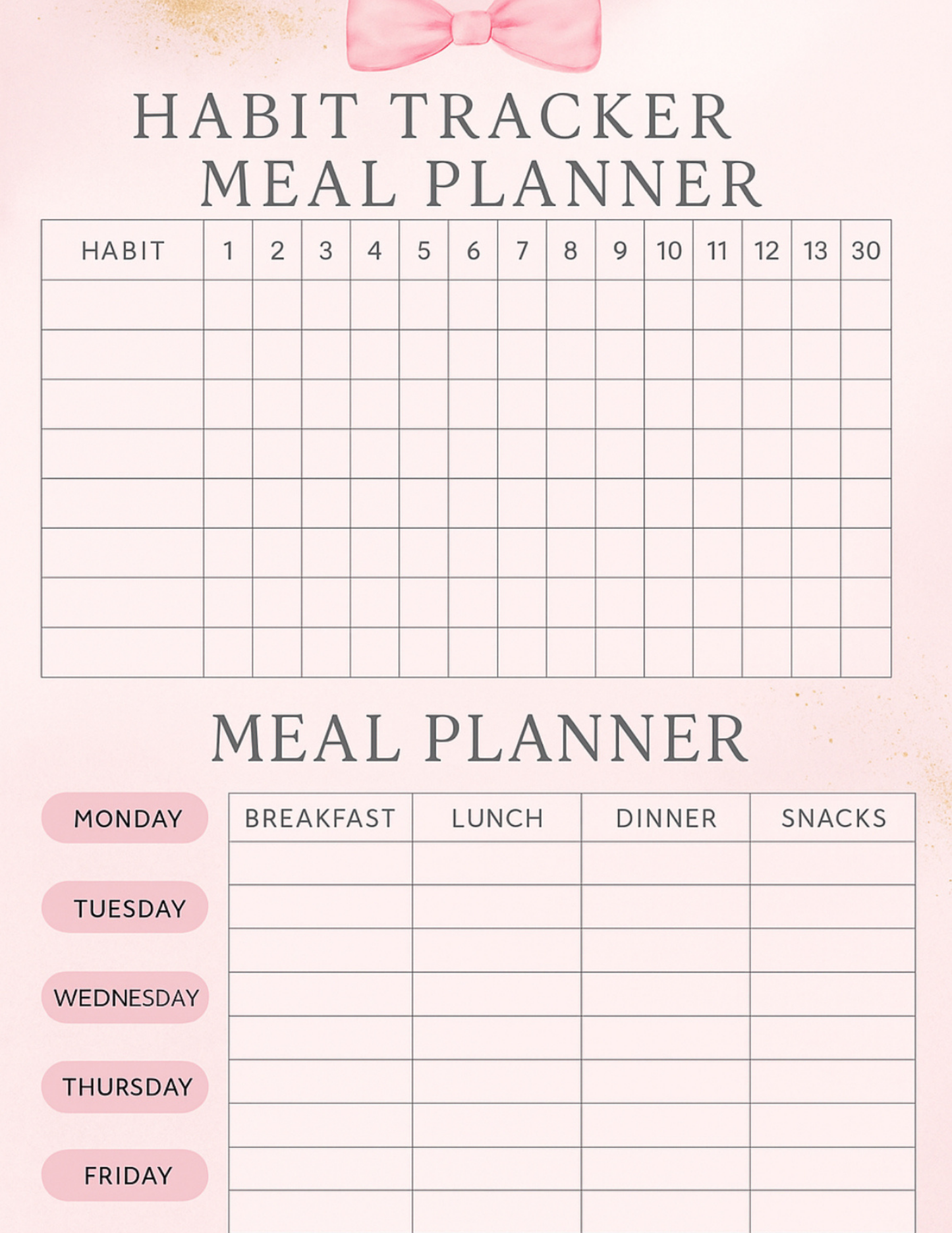 Blush & Bows Planner