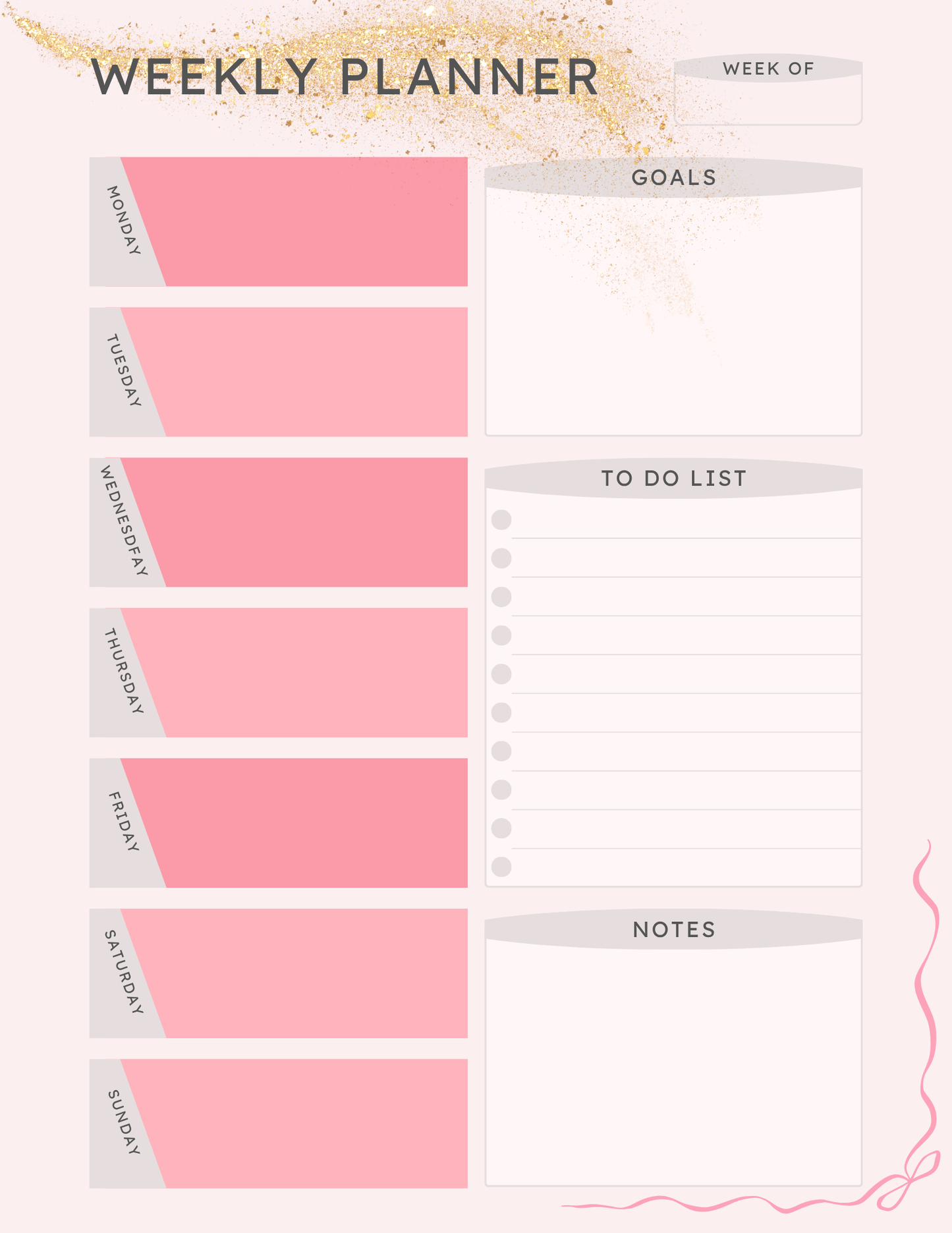 Blush & Bows Planner