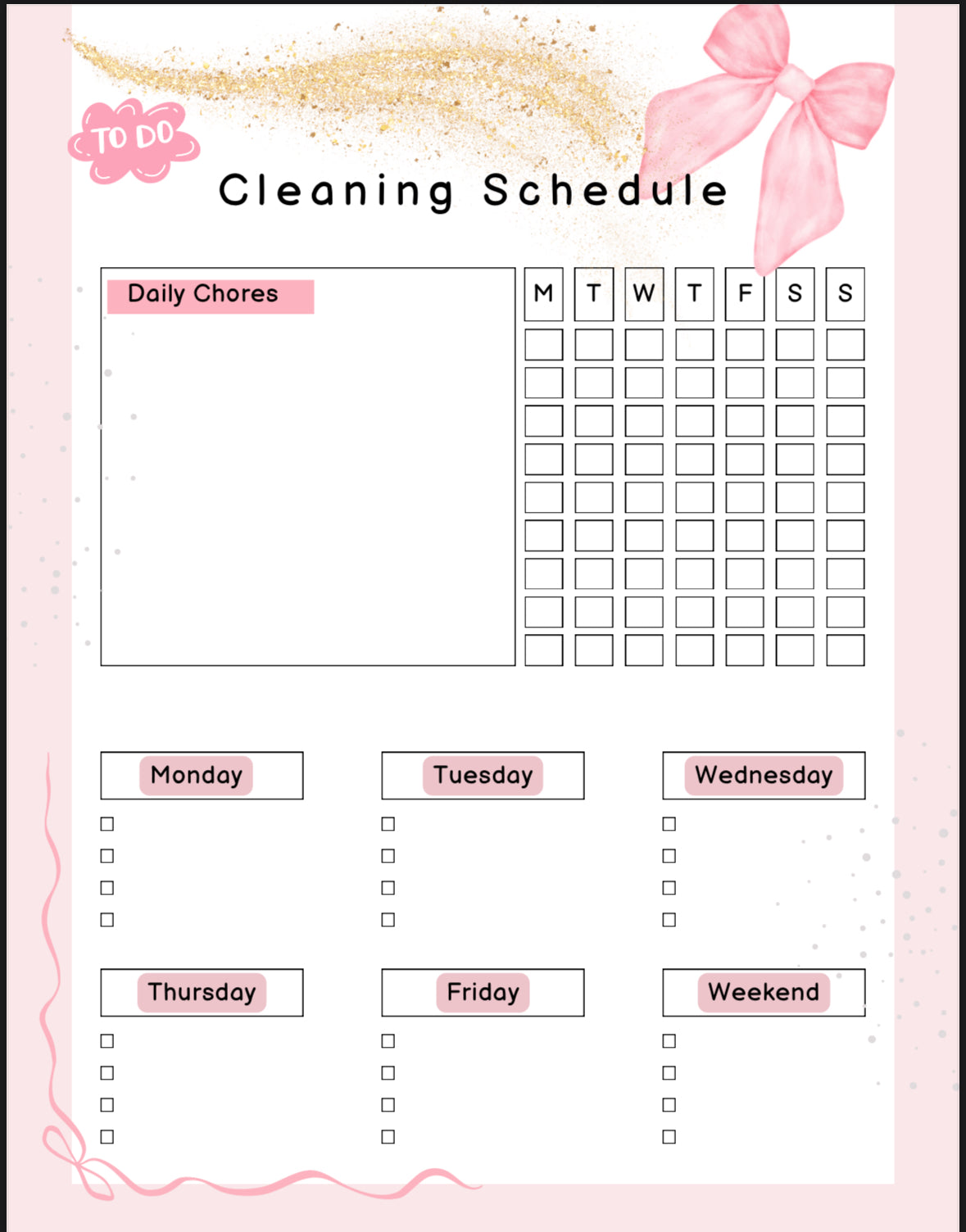 Blush & Bows Planner