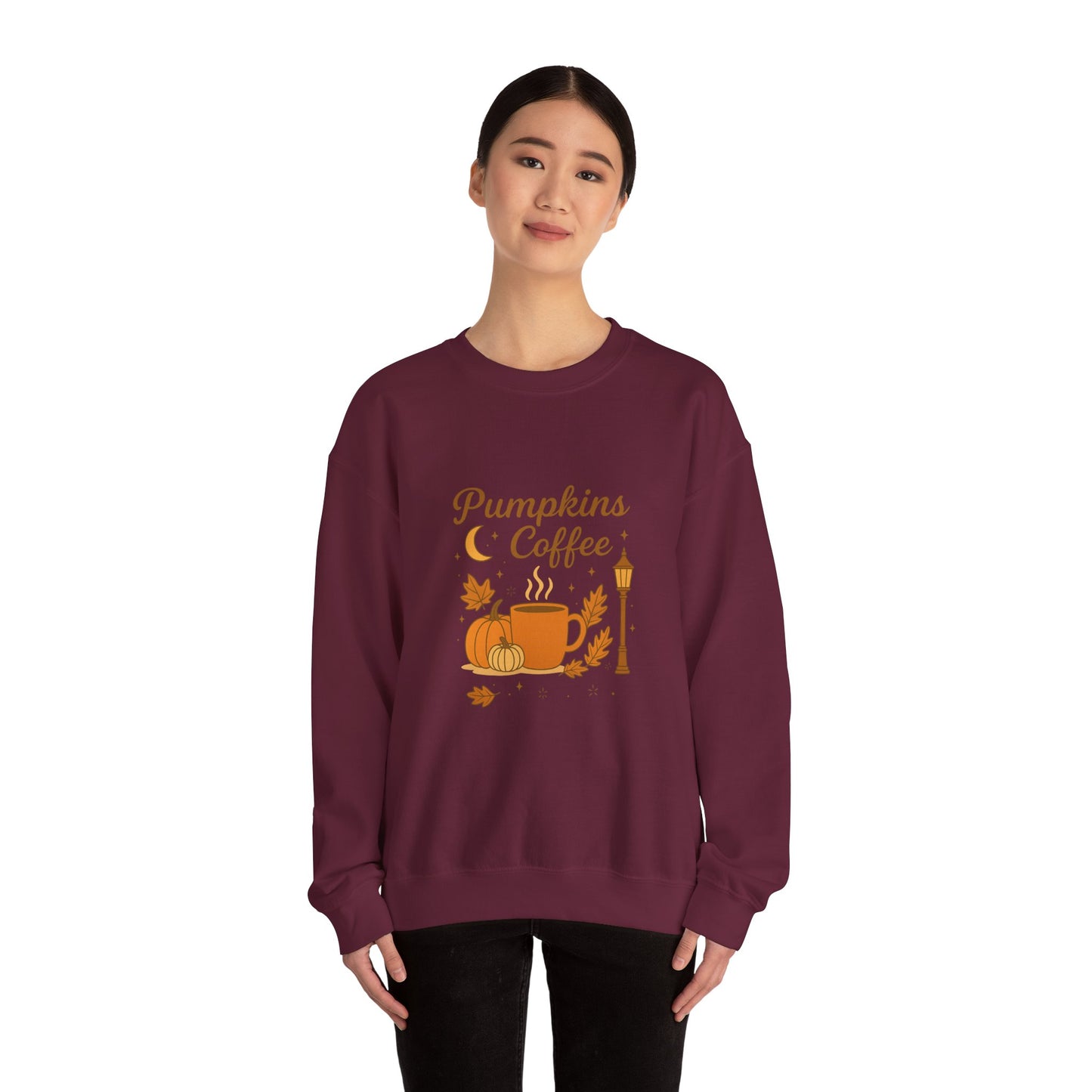 Pumpkins & Coffee Heavy Blend™ Crewneck Sweatshirt